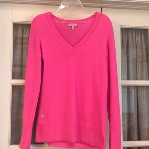 Bright pink Lilly Pulitzer sweater